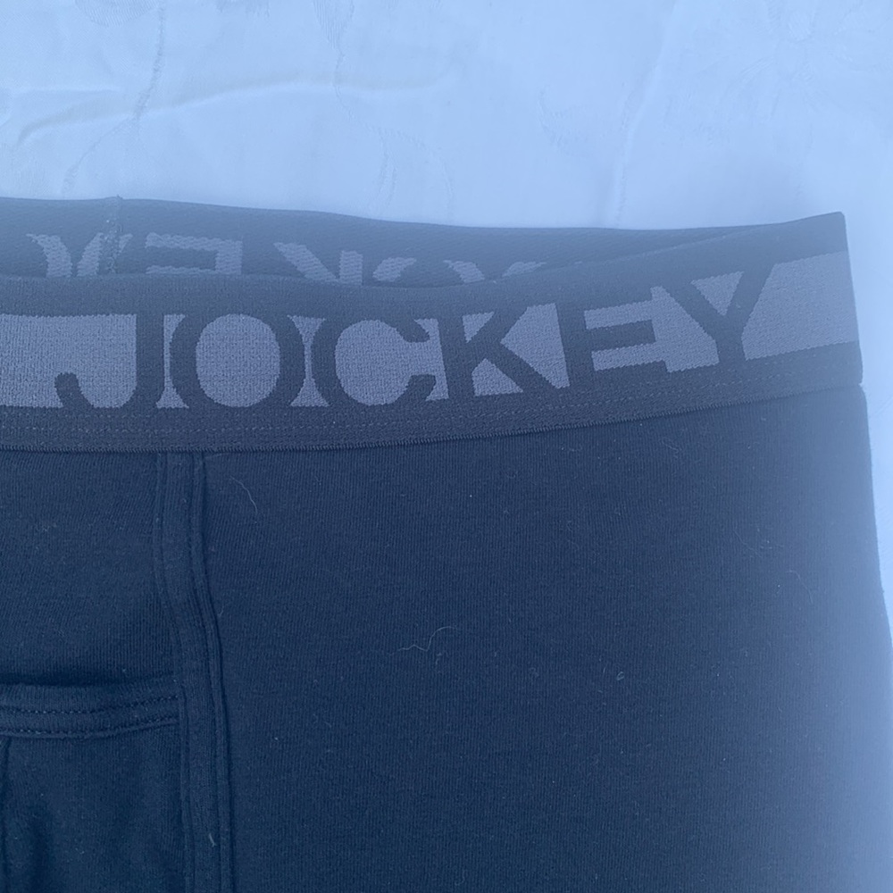 JOCKEY SPORT COTTON MEN'S BOXER BRIEFS BLACK SIZE M (32/34) - Picture 4 of 8